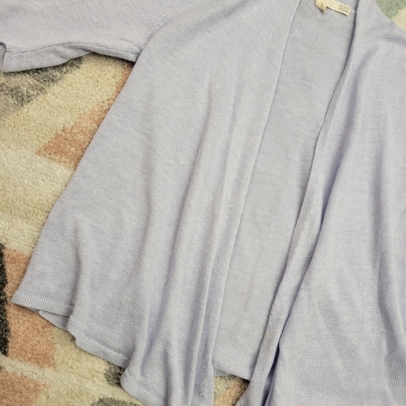 Eileen Fisher Drape Open Front Knit Sweater Cardigan Size Small Linen - Picture 3 of 5
